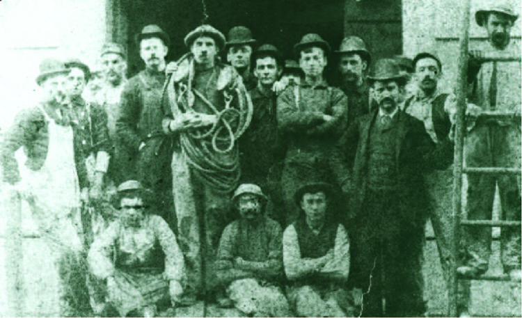 Photograph of the Construction workers who assembled the Statue on Bedloe’s Island